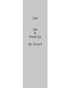 Raamfolie met naam en huisnummer L103-1