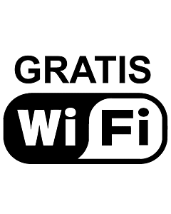 Gratis wifi sticker