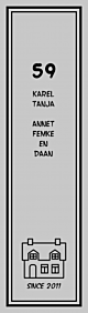 Raamfolie met naam en huisnummer L128-1