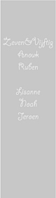 Raamfolie / Glasfolie met naam en huisnummer op maat gemaakt. Diverse mogelijkheden qua lettertype, enz.